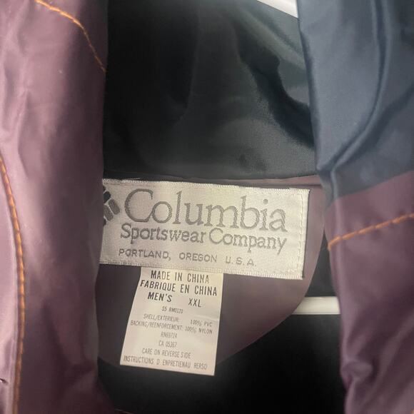 Columbia Vintage Men's Size XXL Portland Purple Rain Outdoor Jacket - Picture 5 of 8